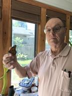 Ted with our first adult monarch butterfly, 6 August 2022