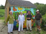 Shelly Shicoff, Emmy Shepherd, Rep. Brian Ashe, Dave Ramsey at mural dedication
