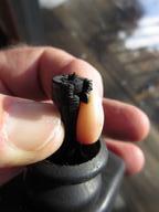 extending the stem to facilitate retaining-ring removal, impossible otherwise (note damage from trying)